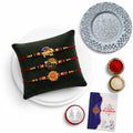 Krishna Rakhi for Brother with Pooja Thali - Raksha Bandhan Gift, Pack of 7