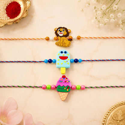 Kids Rakhi for Brother with Chocolate 96gm - Raksha Bandhan Gift Set, Pack of 7
