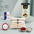 Multicolor Rakhi for Brother with Chocolate 96gm - Raksha Bandhan Gift, Pack of 5