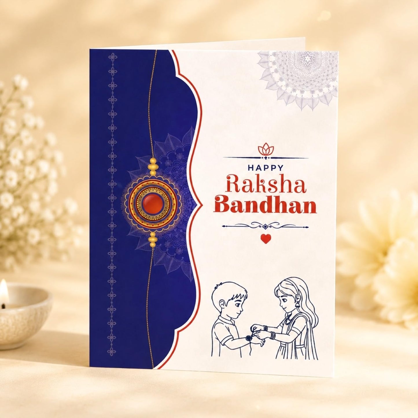 Ganesha Rakhi for Brother with Pooja Thali - Rakshabandhan Gift Set, Pack of 7