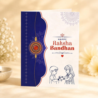 Ganesha Rakhi for Brother with Pooja Thali - Rakshabandhan Gift Set, Pack of 7