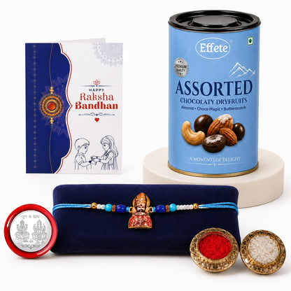 Khatu Shyam Rakhi for Brother with Choco Dryfruits 96gm, Coin & Card, Pack of 5