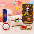 Kids Colorful Fancy Rakhi for Brother with Choco Cream Biscuit 60gm, Pack of 5