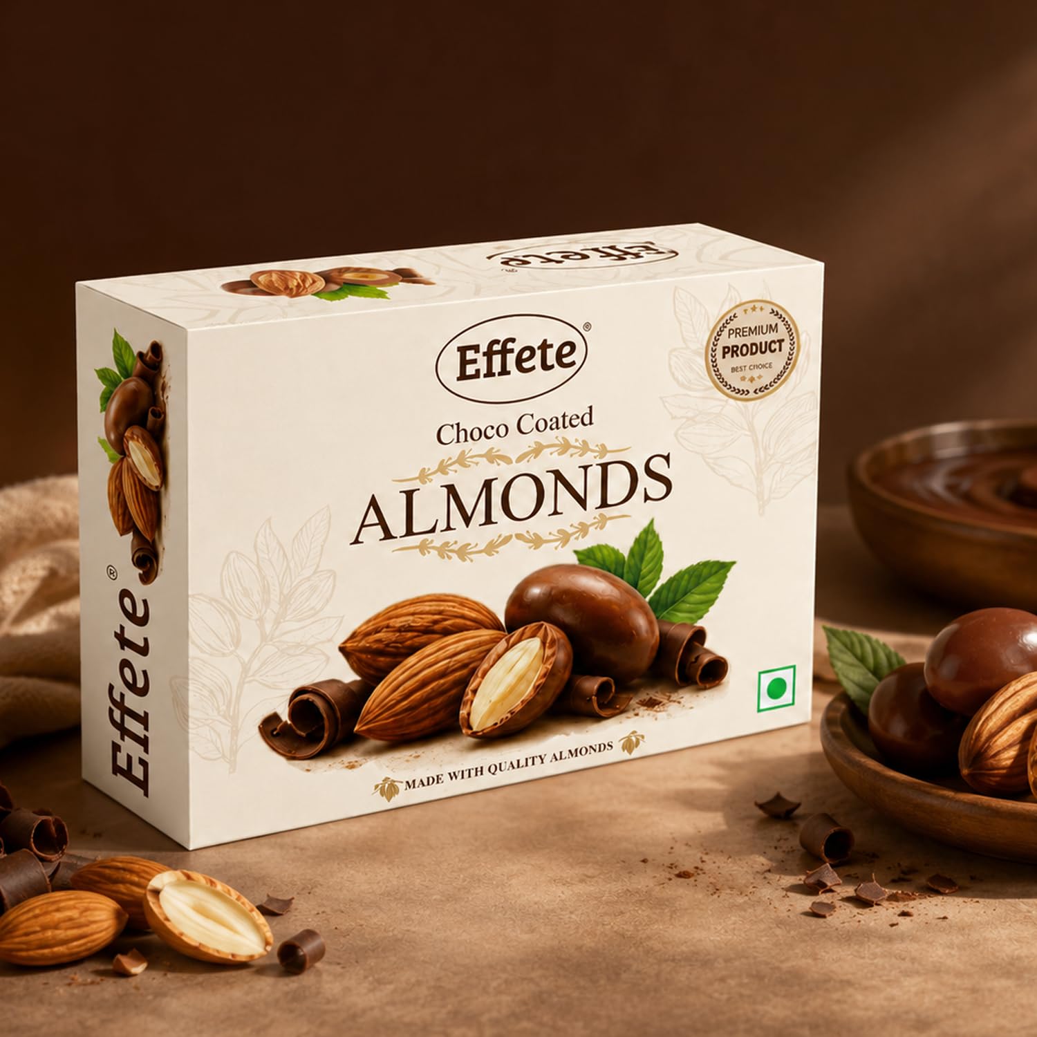 Krishna Rakhi for Brother with Choco Almonds 32gm, Roli Tikka & Card, Pack of 5