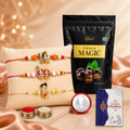 Raksha Bandhan Gift Combo with Krishna Cow Rakhi & Chocolates