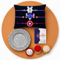 Kids Multicolor Rakhi for Brother & Bhaiya with Pooja Thali - Raksha | Pack of 7