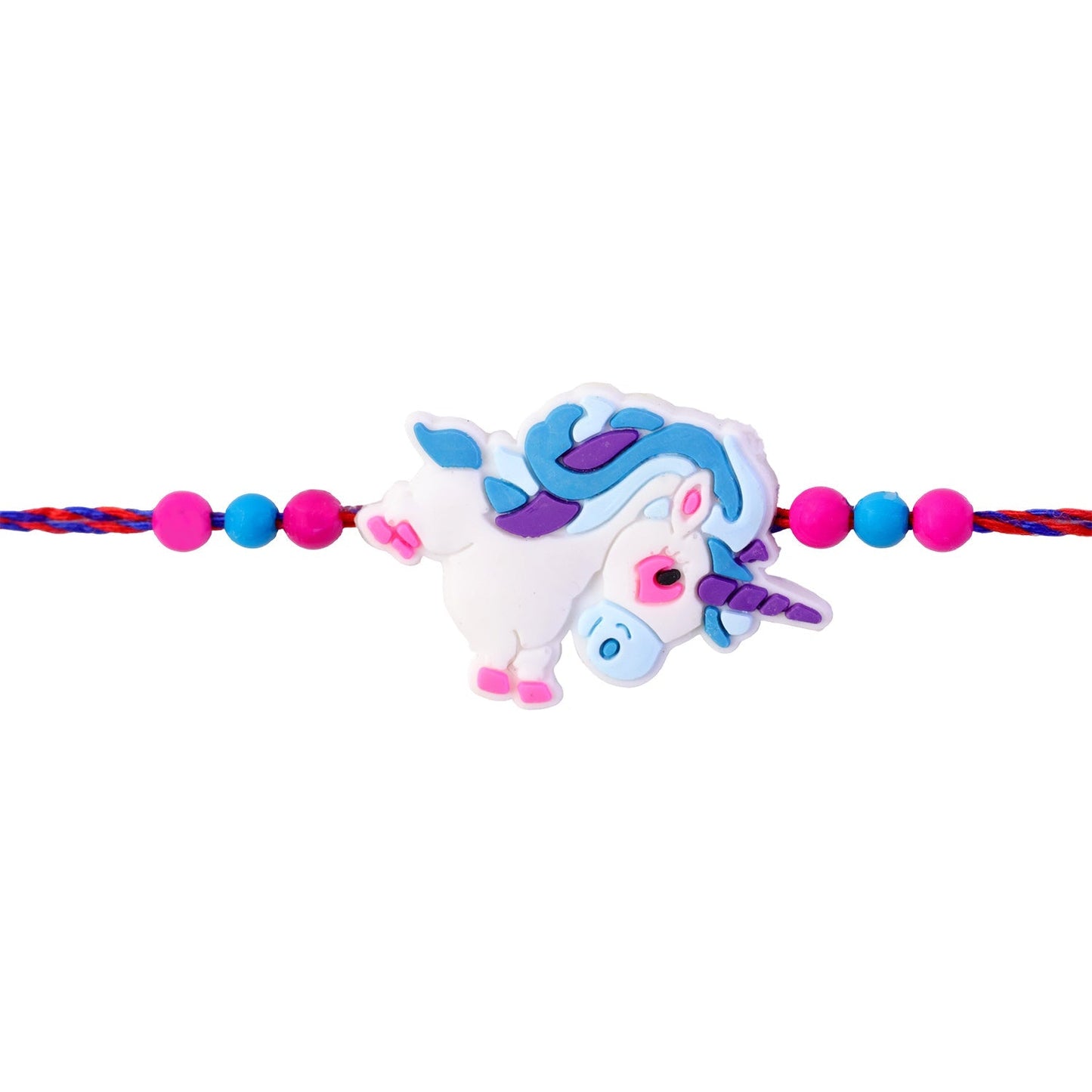 Unicorn Charm Kids Beaded Traditional Rakhi for Brother (5pcs)