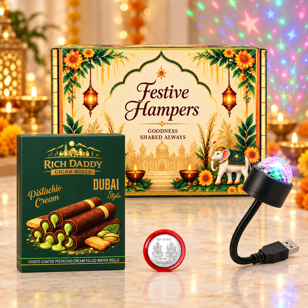 USB Galaxy Light Wafer Gift Hamper