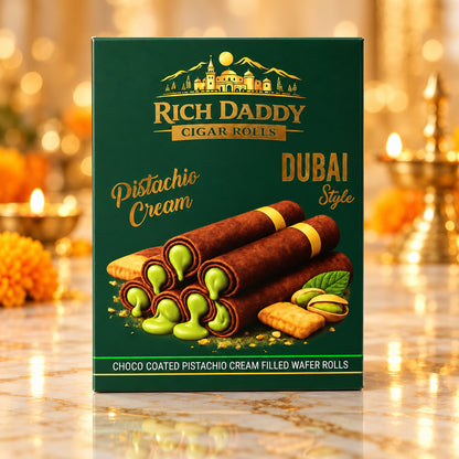 Pistachio Wafer Rolls