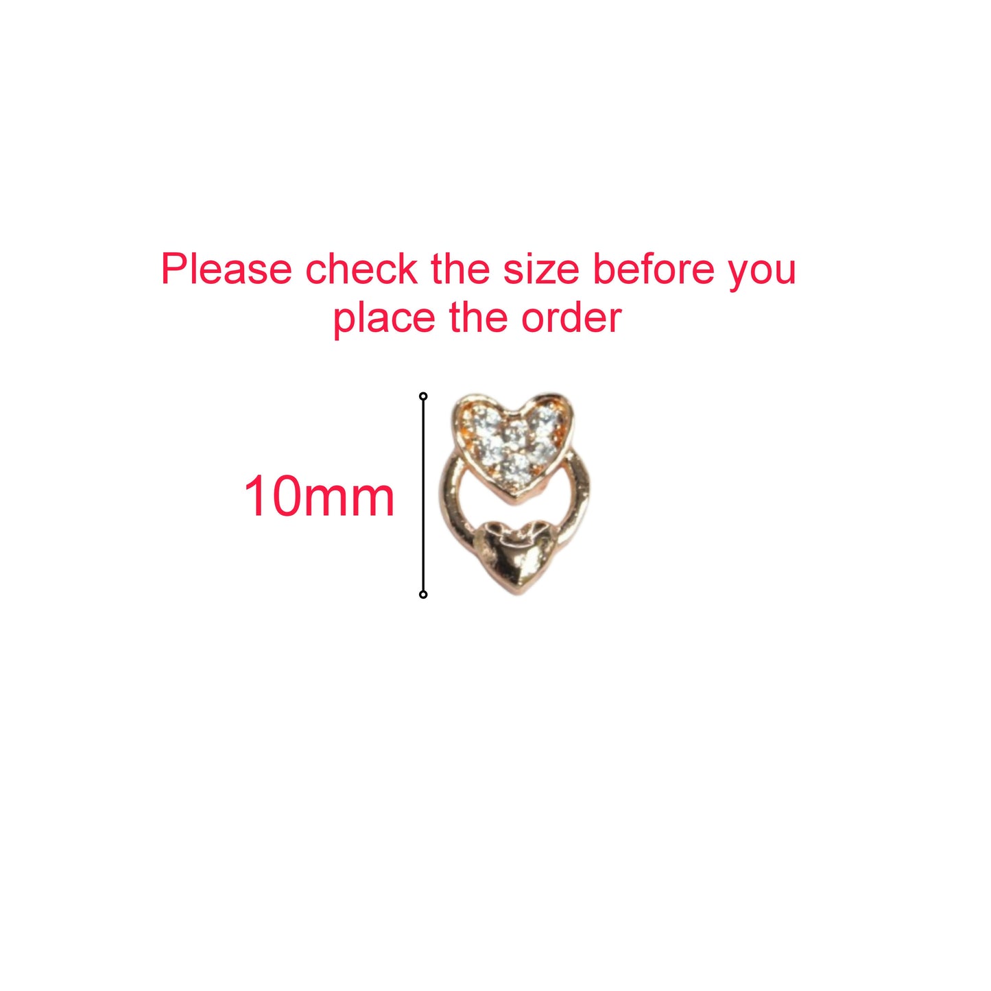 Rose Gold Plated Heart Stud Earrings with for women and girls