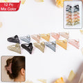 Triangle Hair Claw Clip – Durable 12 Pc Mix Color Set