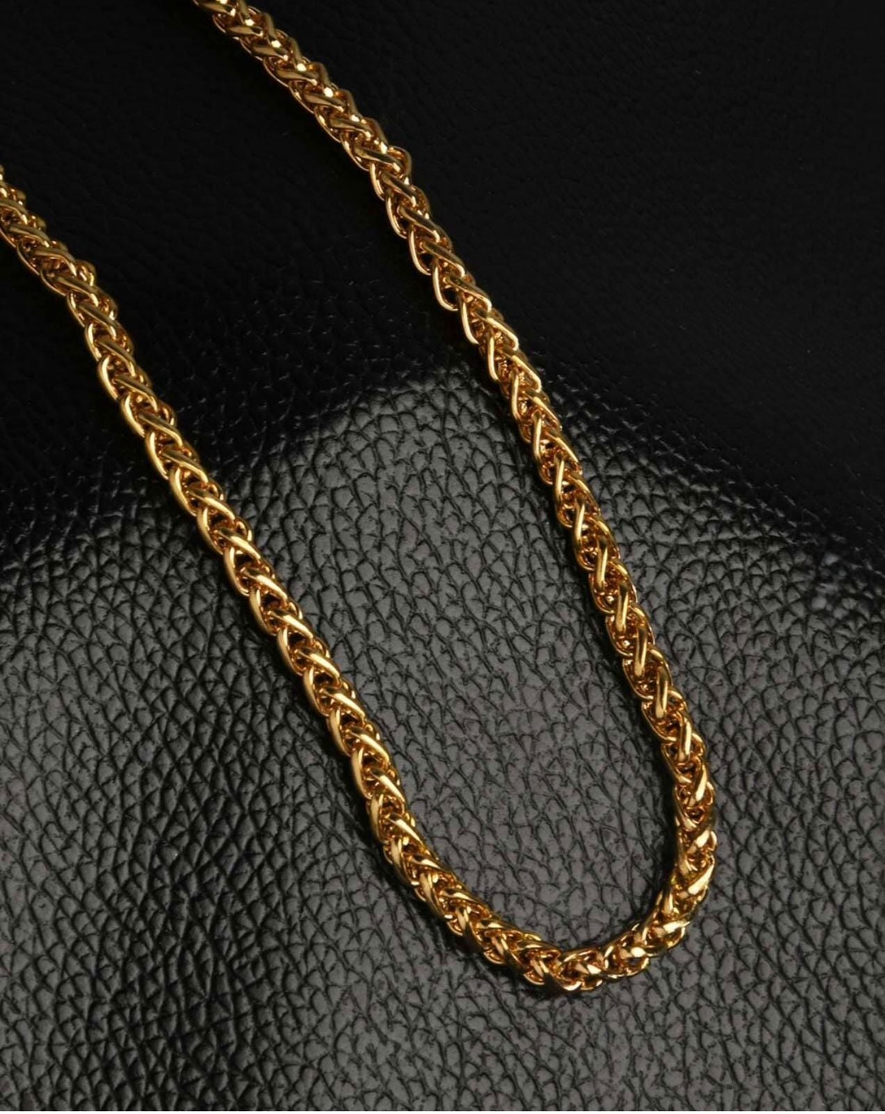 Gold Plated Rope Chain For Men and Women (Thick)