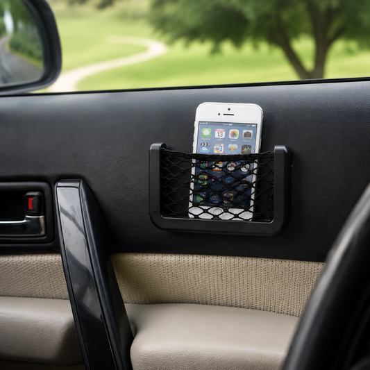 Car Seat Organizer – Mesh Storage for Phone & Purse | Velvet Wheels