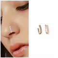 Rose Gold Non-Piercing Nose Cuffs – Clip-On CZ Set of 2