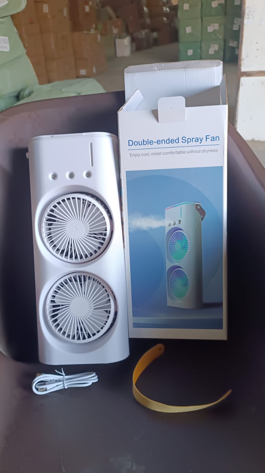 Portable Tower Mist Spray Cooling Fan, Air Cooling Fan (1 Pc)