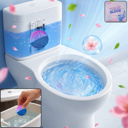Toilet Bowl Cleaning Block, Tank Cleaner Tablet, White Peach Fragrance (1 Pc)