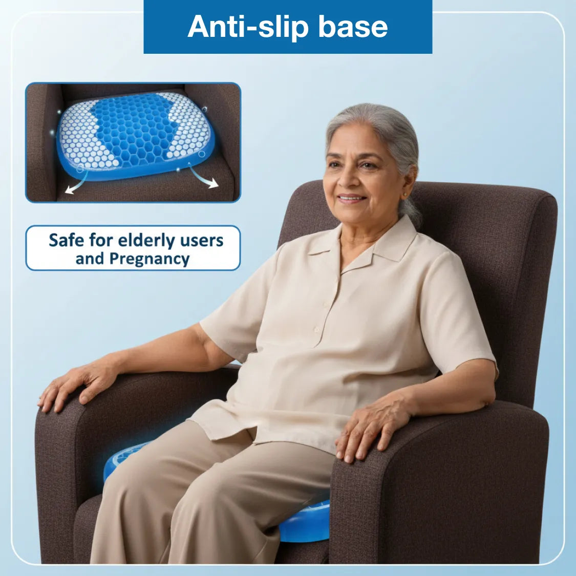 Cushion Seat Flex Pillow, Gel Orthopedic Seat Cushion Pad (Egg Sitter)