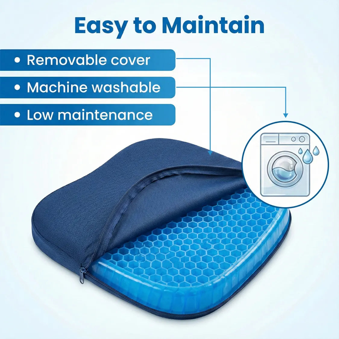 Cushion Seat Flex Pillow, Gel Orthopedic Seat Cushion Pad (Egg Sitter)