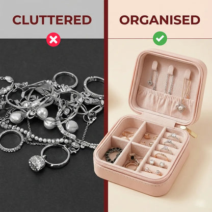 Mini PU Leather jewellery Box for Travel & Storage
