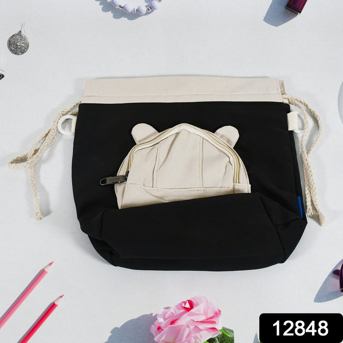 12848 Women's Casual Canvas Handbag Fashion Personality Bag Travel Bag