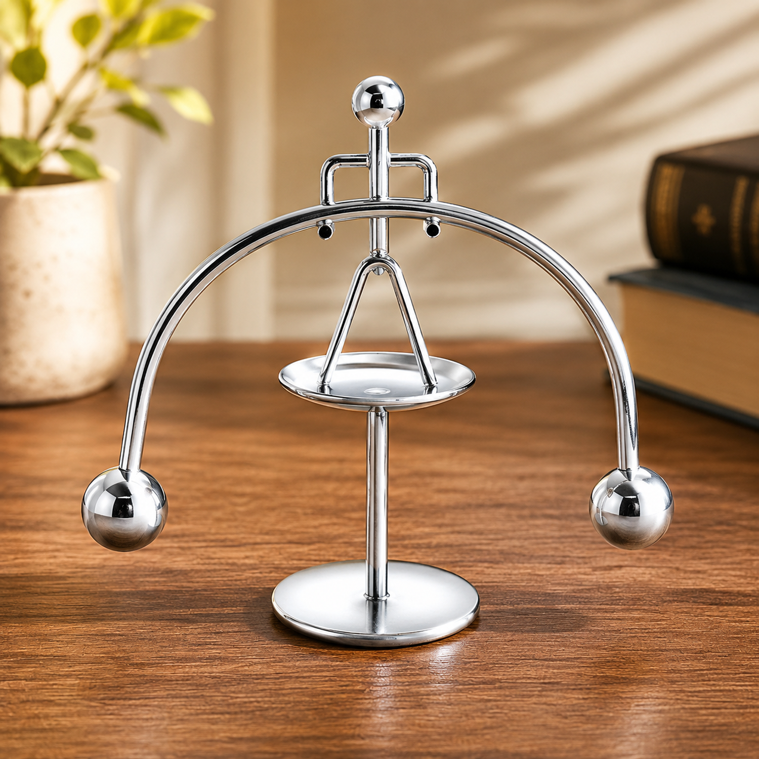 Mini Steel Balance Toy – Perpetual Motion Desk Decor | BlissDolly