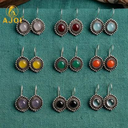 Earrings set showing intricate beaded design and hook style