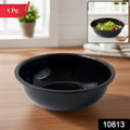 6-Inch Black Plastic Serving Bowl – Deep & Durable Design