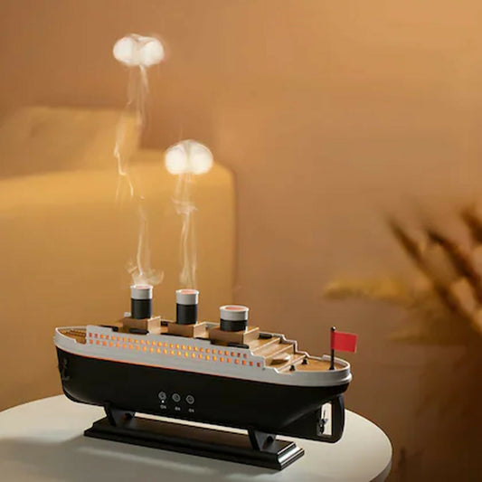 Ship Design Jellyfish Aroma Diffuser & Cool Mist Humidifier with LED Ambient Lights
