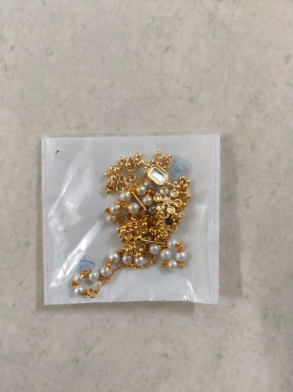 Traditional Gold-Plated Meenakari Rose Double-Pendant Necklace