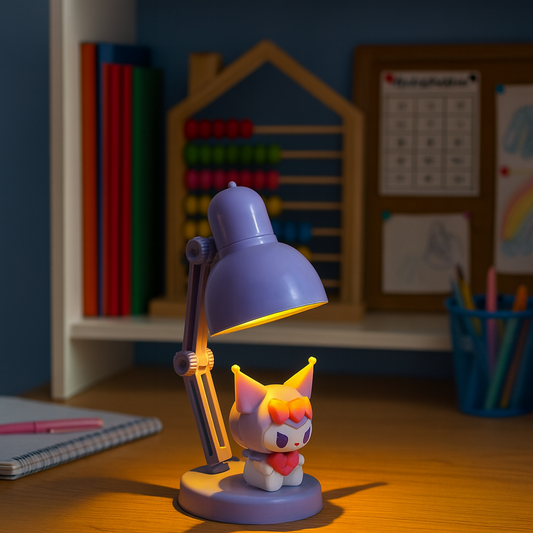 Cute Cartoon LED Desk Lamp with Night Light, Adjustable Study Lamp for Kids