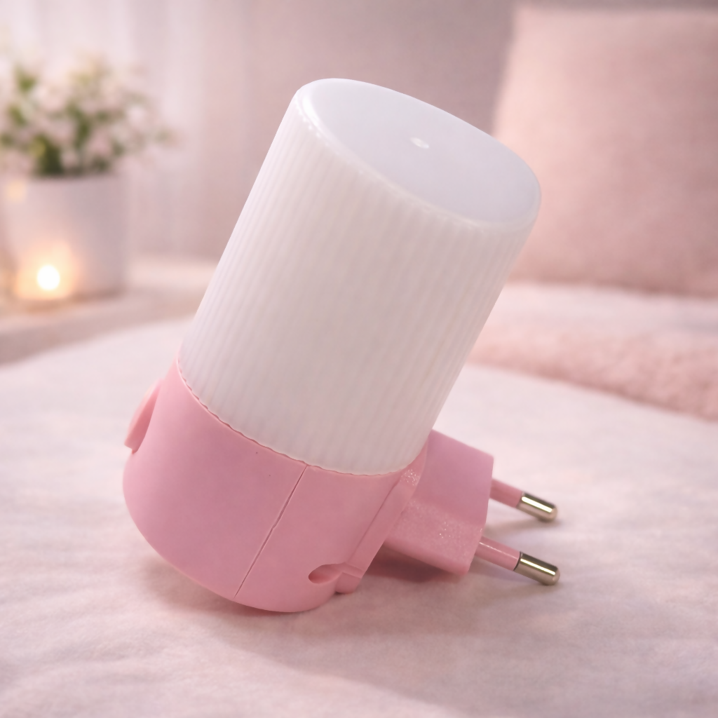 Plug-In LED Night Light with Soft Glow, Compact Wall Night Lamp for Bedroom, Kids Room, Nursery & Hallway(COLOR MAY VARY)