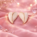 Stud Earrings – Elegant Leaf Design with Gold Finish for Women
