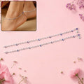 Twinkle Heart Charm Anklet Pair for Women | Stylish Adjustable Chain Anklets