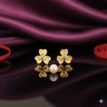 Gold Plated Clover Stud Earrings – Elegant Everyday Charm