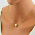 Gold Plated Pearl Necklace – Elegant Korean Style Jewelry