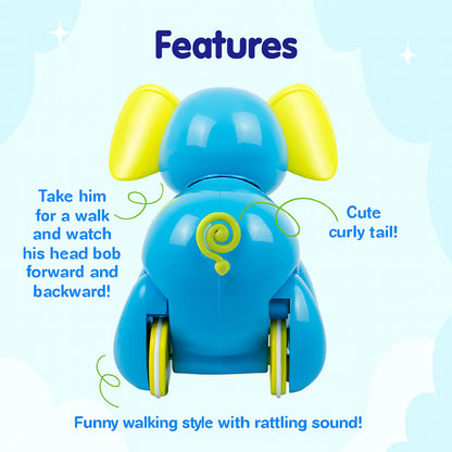 Funskool Giggles Alphy the Elephant Pull-Along Toy – Walking & Activity Toy for Toddlers