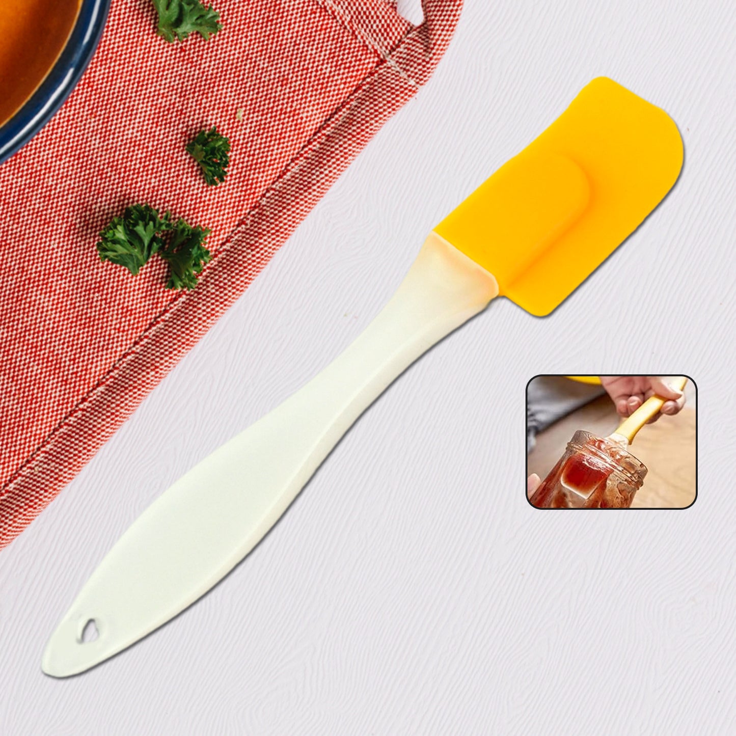 Silicone Cooking Spatula 18 cm on white background