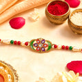Rakhi – Elegant multicolor stone-studded designer bracelet for Bhai