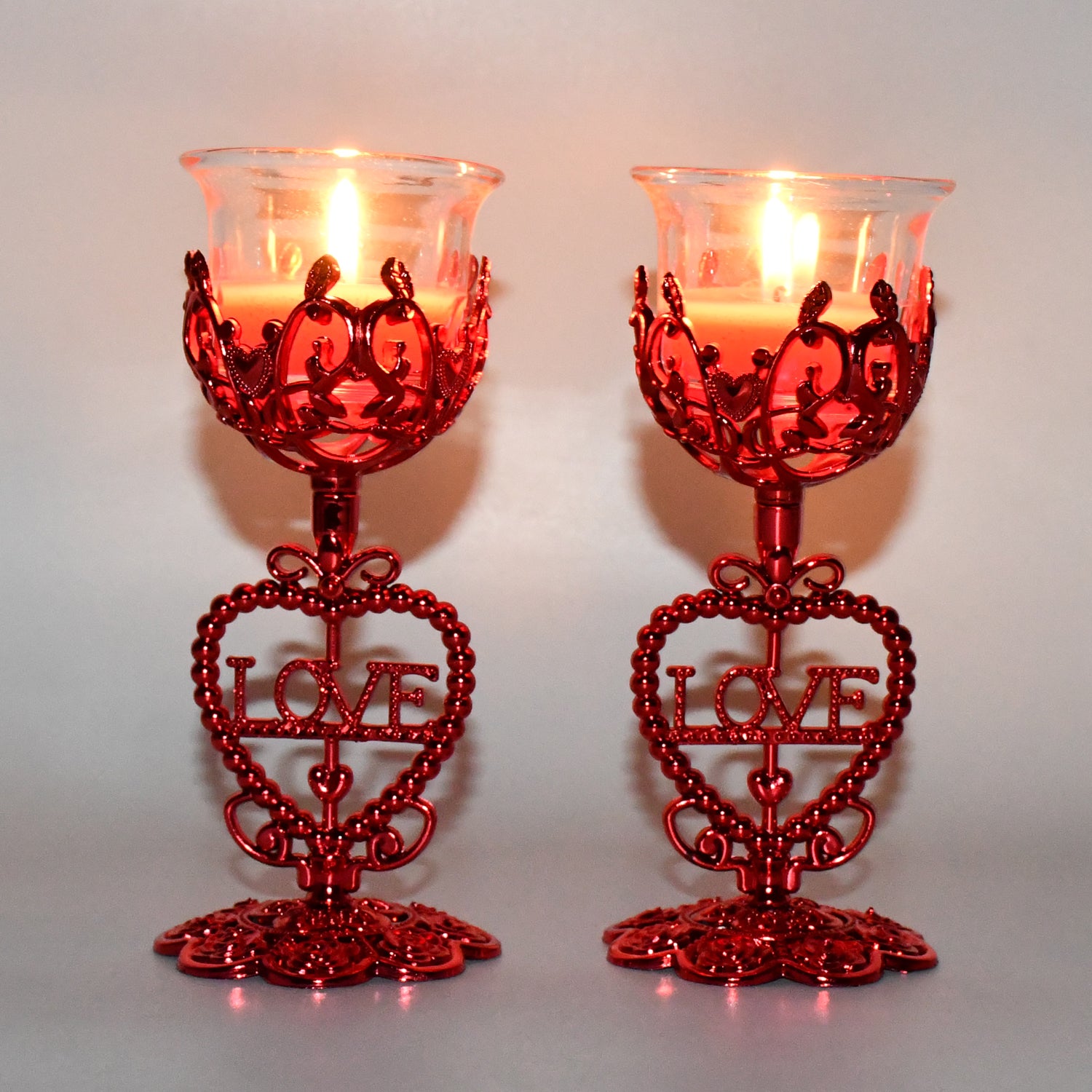 Tea Lights Holder Candle Stand (2 Pc Set)