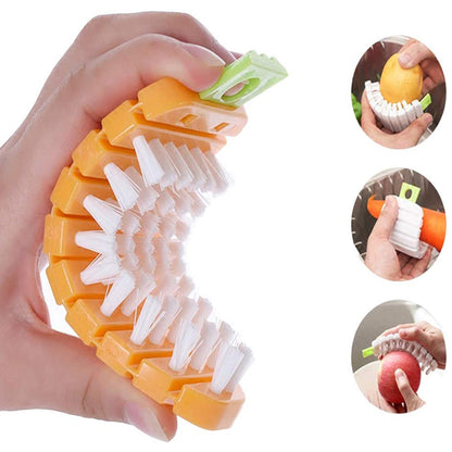 Carrot-Shaped Non-Toxic Vegetable Scrubbing Brush for Fruits & Veggies