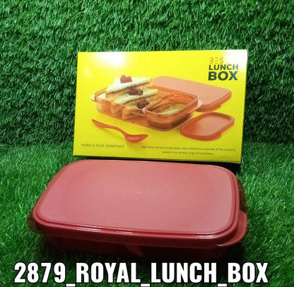 Lunch box with rectangular shape and 2 compartments