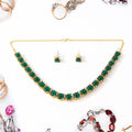 Crystal Necklace Jewellery Set – Elegant Girls Earrings Combo
