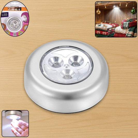 Christmas 3 Led Cordless Stick Tap Wardrobe Touch Light Lamp