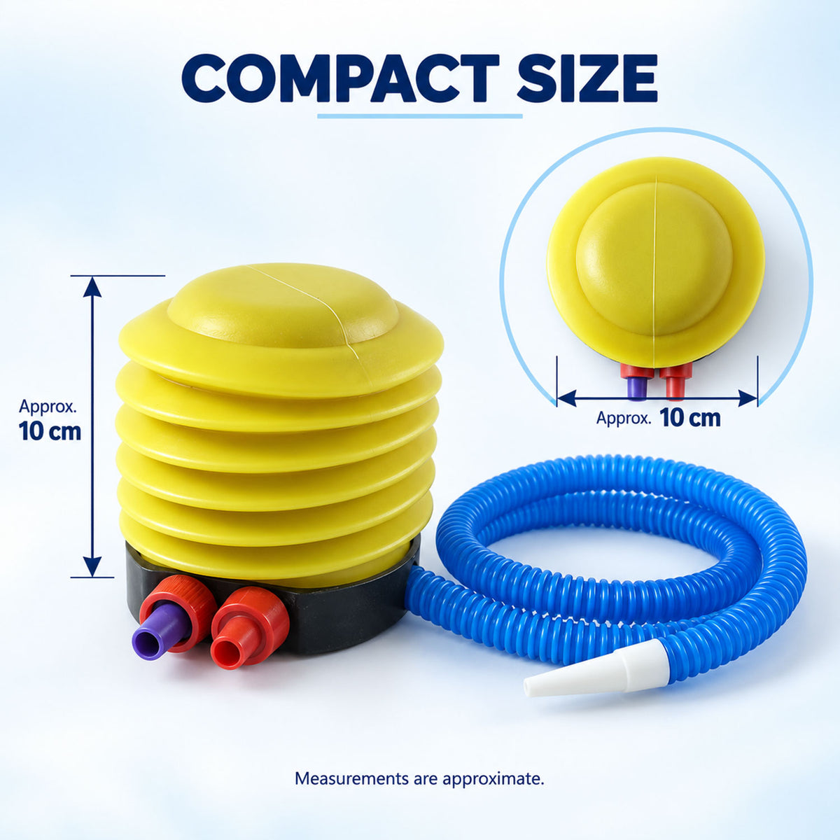 Manual Foot Press Air Pump with Flexible Hose and Tapered Nozzle (1 Pc)
