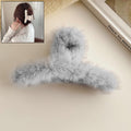 Plush Hair Claw Clip – Soft, Non-Slip & Stylish | Calm & Curl