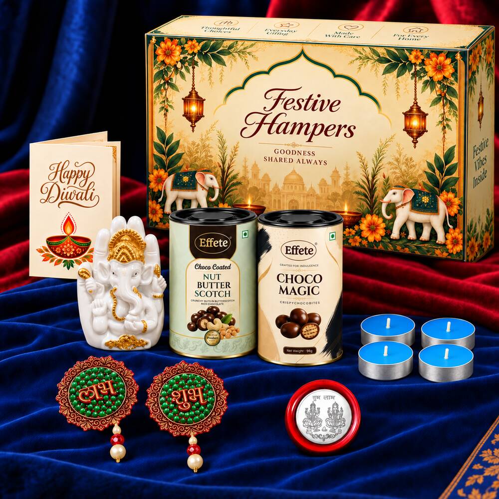 Blue Tealight Festive Gift Box