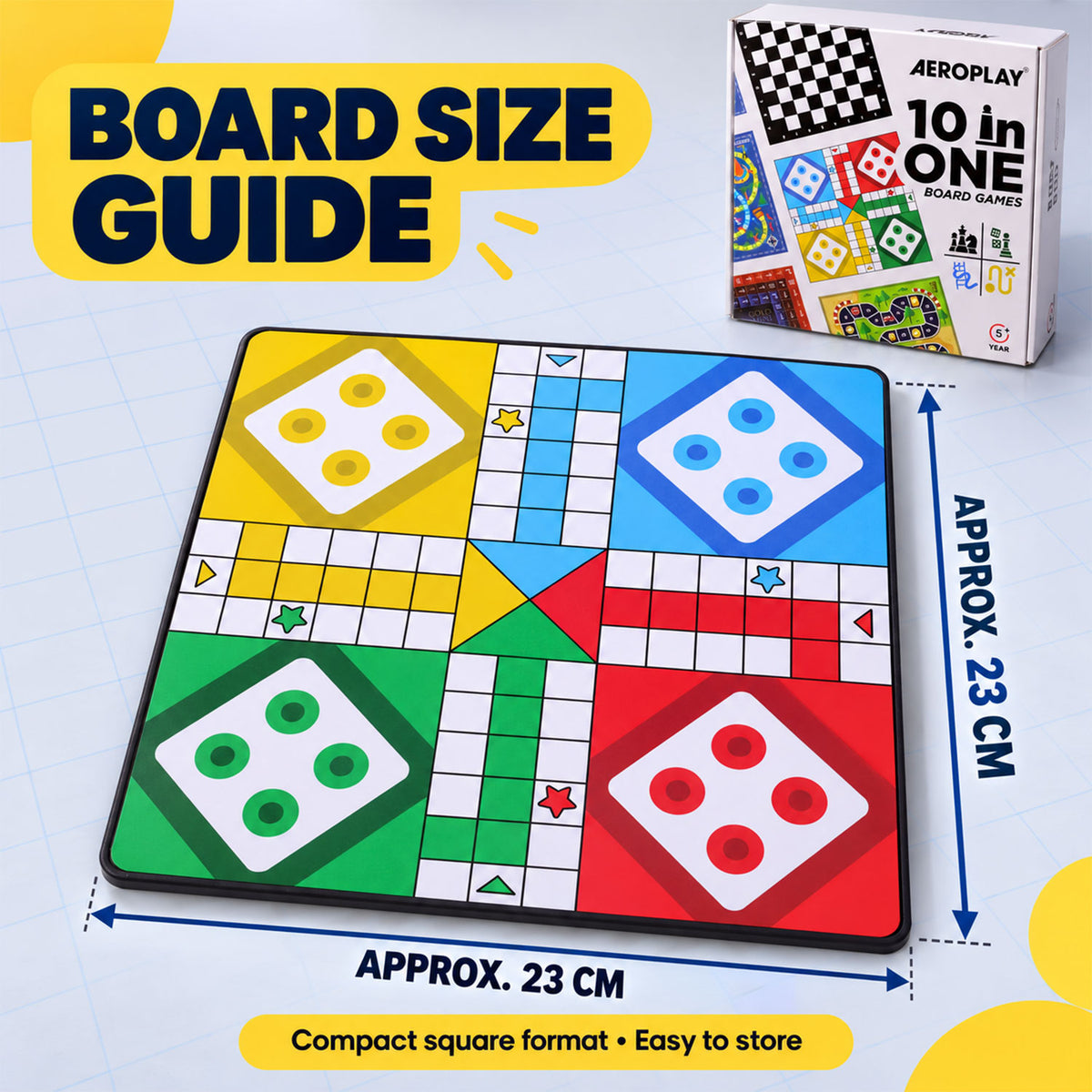 10 in 1 Board Games Set with Ludo, Chess and Snakes and Ladders (10 in 1)