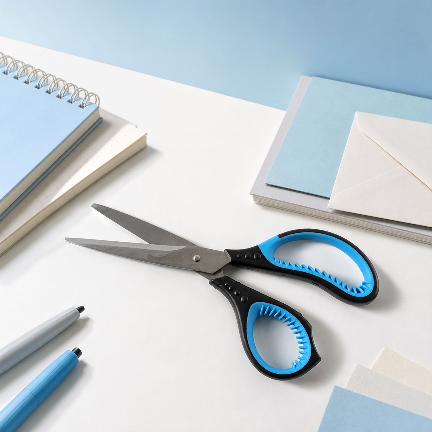 Soft Grip 8.25 Inch Stainless Steel Scissors for Office, Home, Craft & Paper Cutting