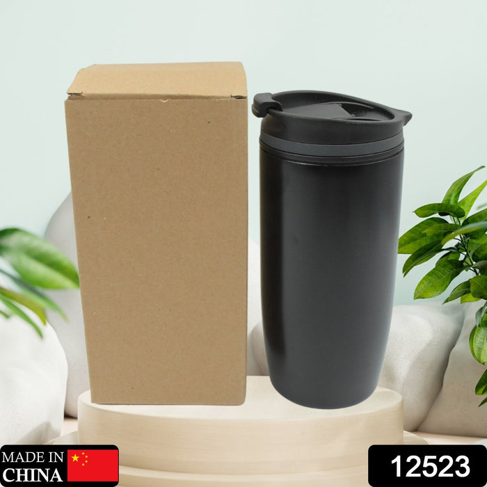 12523 Stainless Steel Vacuum Insulated Coffee Cups Double Walled Travel Mug, Car Coffee Mug with Leak Proof Lid Reusable Thermal Cup for Hot Cold Drinks Coffee, Tea (1 Pc)