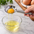 Stainless Steel Egg Yolk Separator with Long Handle for Baking Use (1 Pc)